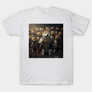 Shiba Inu Samurai Army T-Shirt